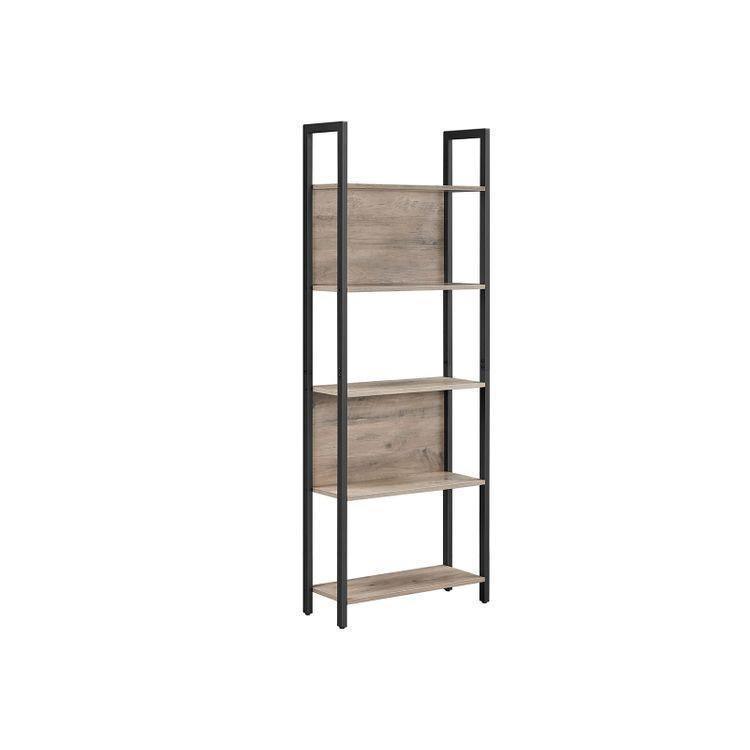 Steel Frame 5-Tier Bookshelf FredCo