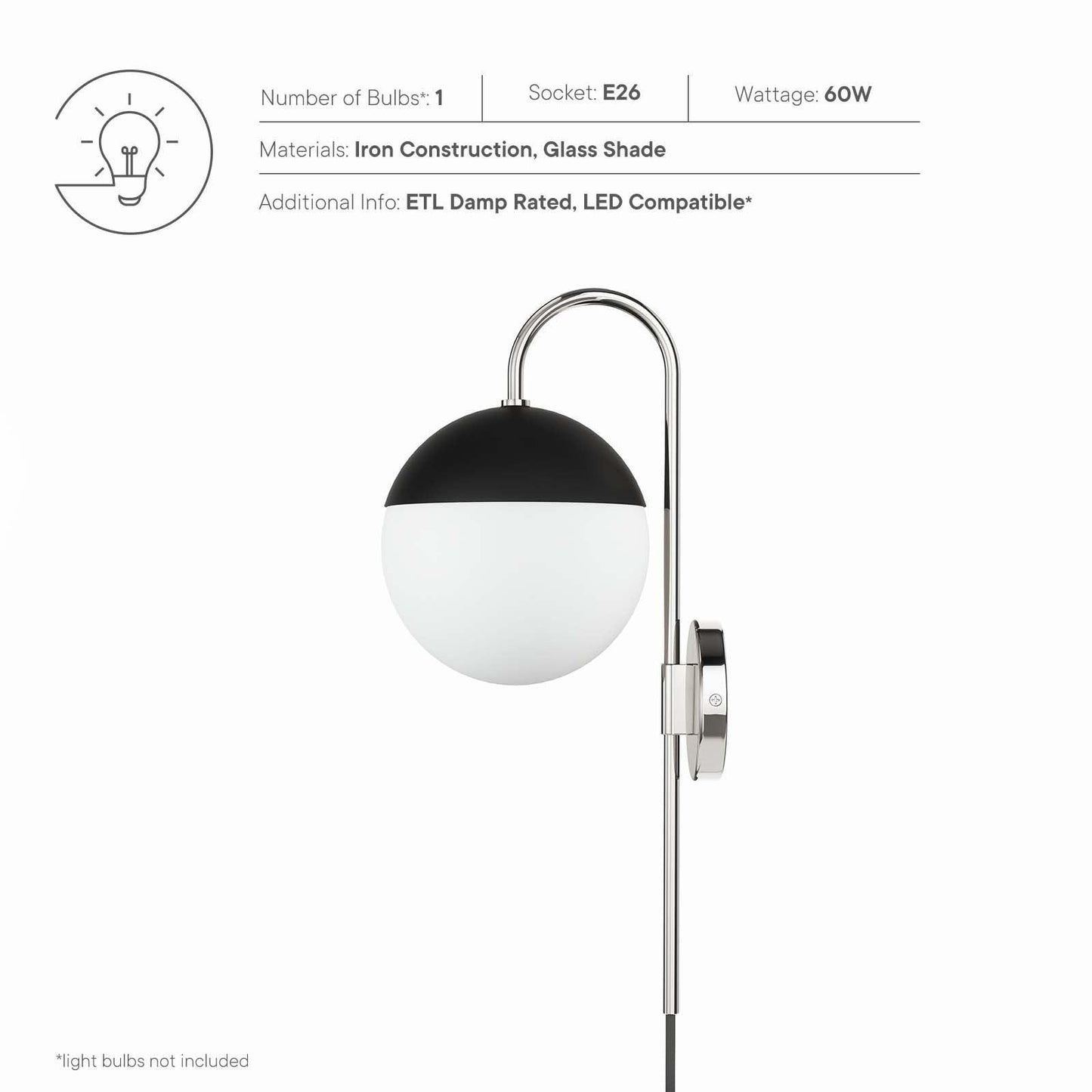 Stellar 1-Light Wall Sconce, EEI-5654 FredCo