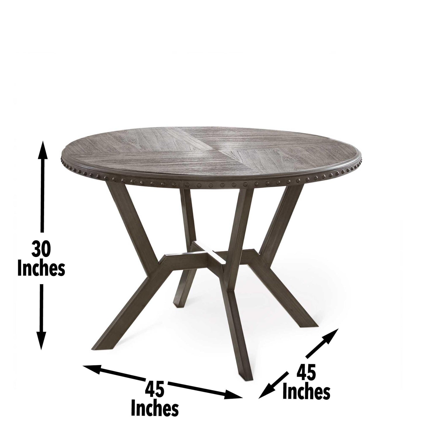 Steve Silver Alamo - Round Dining Table - Dark Gray AL450T FredCo