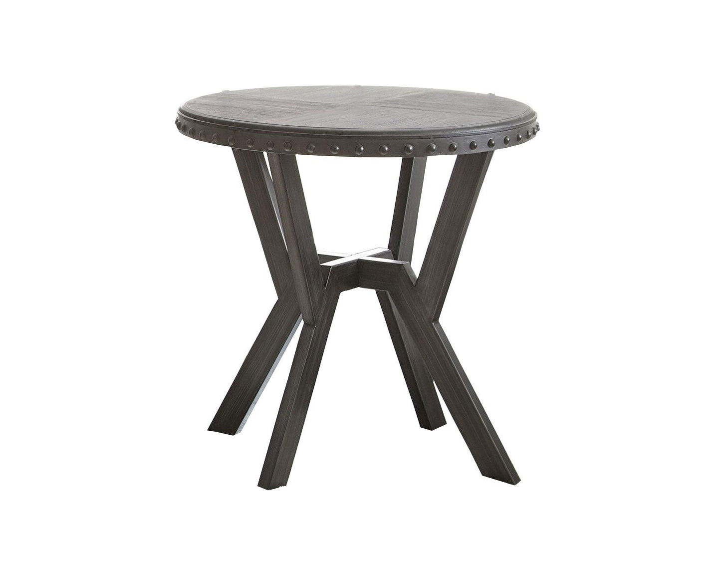 Steve Silver Alamo - Round End Table - Gray AL700E FredCo