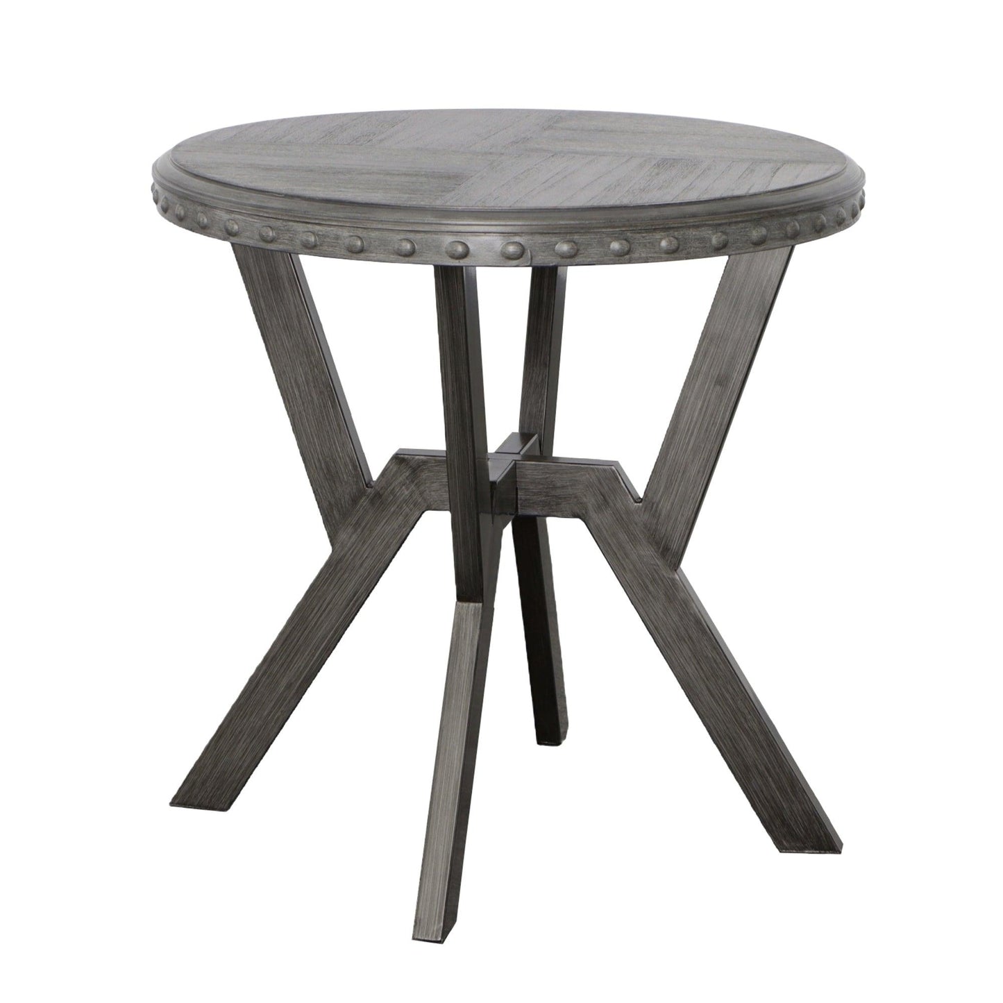 Steve Silver Alamo - Round End Table - Gray AL700E FredCo