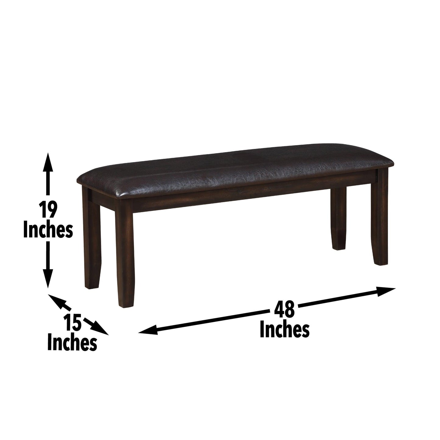 Steve Silver Ally - Bench - Antique Charcoal AS700BNC FredCo
