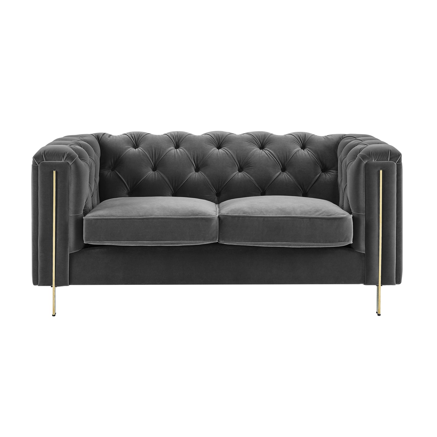 Steve Silver Charlene - Velvet Loveseat - Gray CH100LGY FredCo