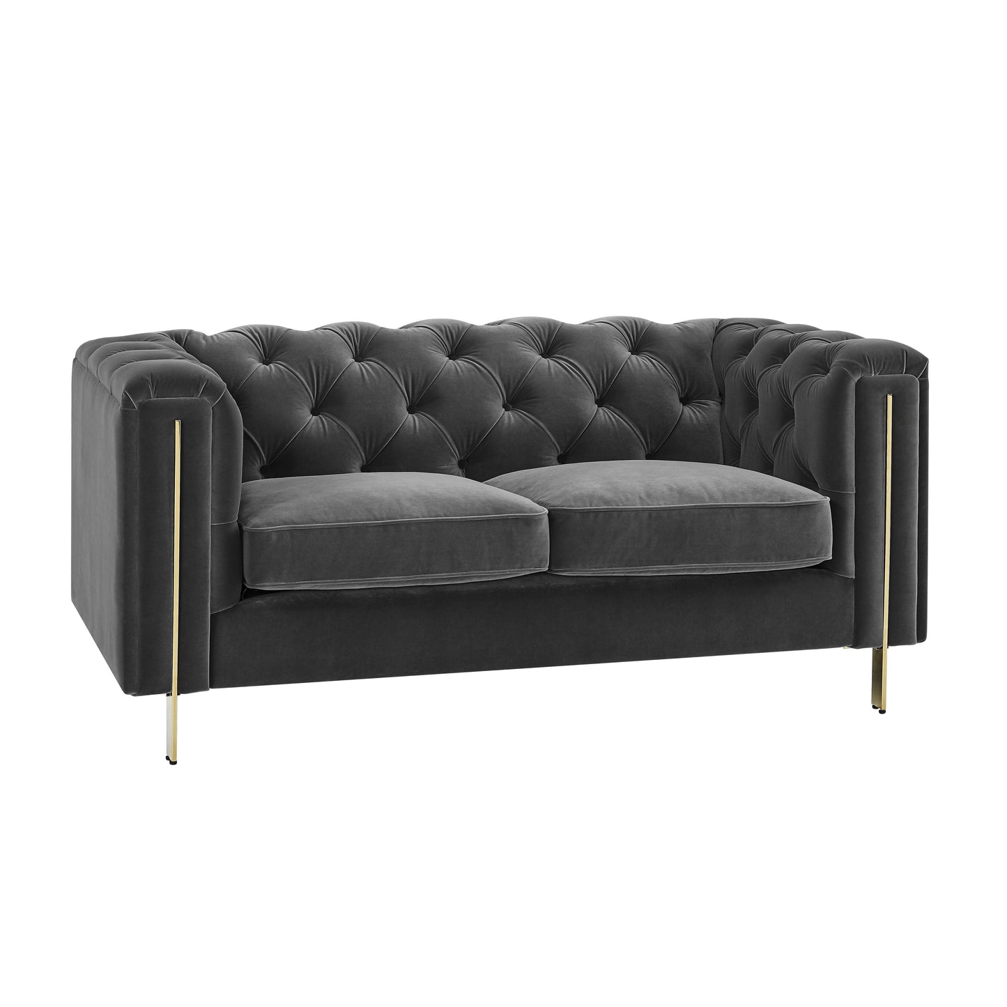 Steve Silver Charlene - Velvet Loveseat - Gray CH100LGY FredCo