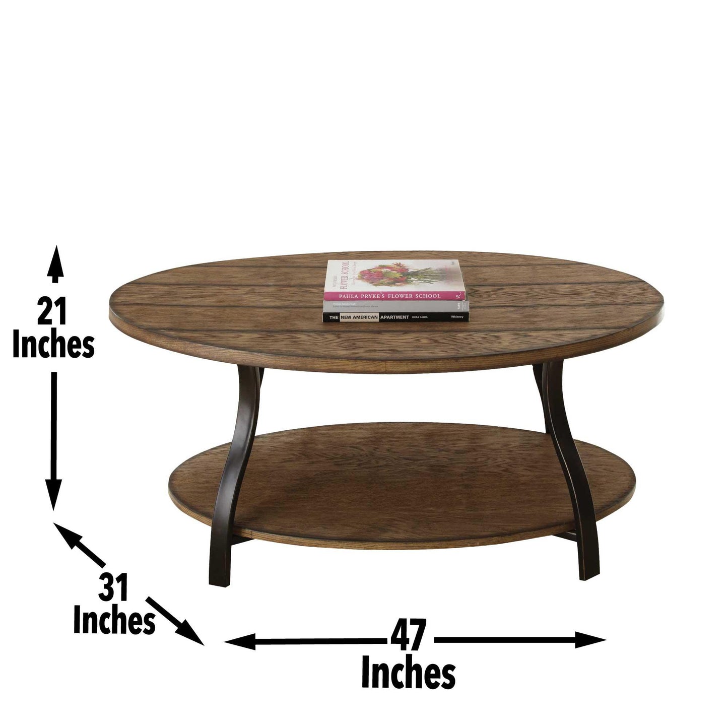 Steve Silver Denise - Oval Cocktail Table - Brown DN200C FredCo