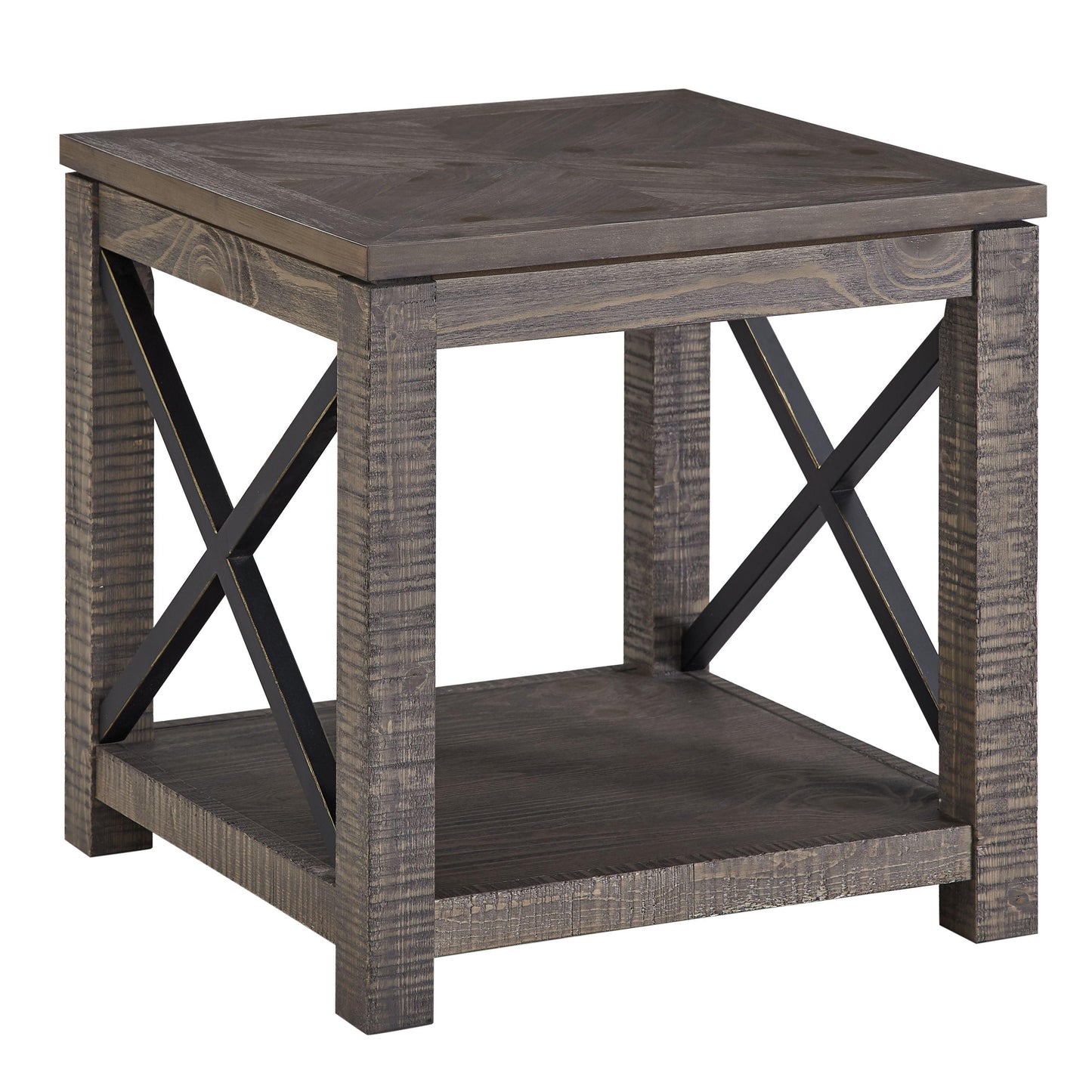 Steve Silver Dexter - Square End Table - Brown DX300E FredCo