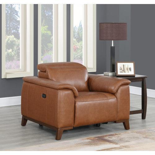 Steve Silver Dual Beefy Dual-Power Leather Recliner High-Leg Look, Articulating Headrest BM950R FredCo