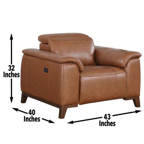 Steve Silver Dual Beefy Dual-Power Leather Recliner High-Leg Look, Articulating Headrest BM950R FredCo