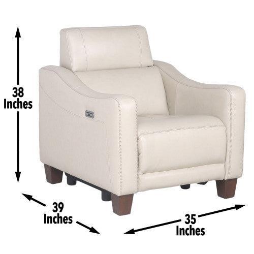 Steve Silver Dual-Power Recliner: Transitional Design, Top Grain Leather GI850RI FredCo