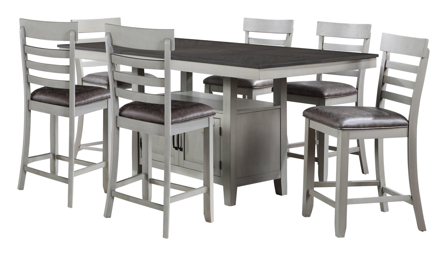 Steve Silver Hyland - 7 Piece Dining Set - Pearl Silver HY5007PC FredCo