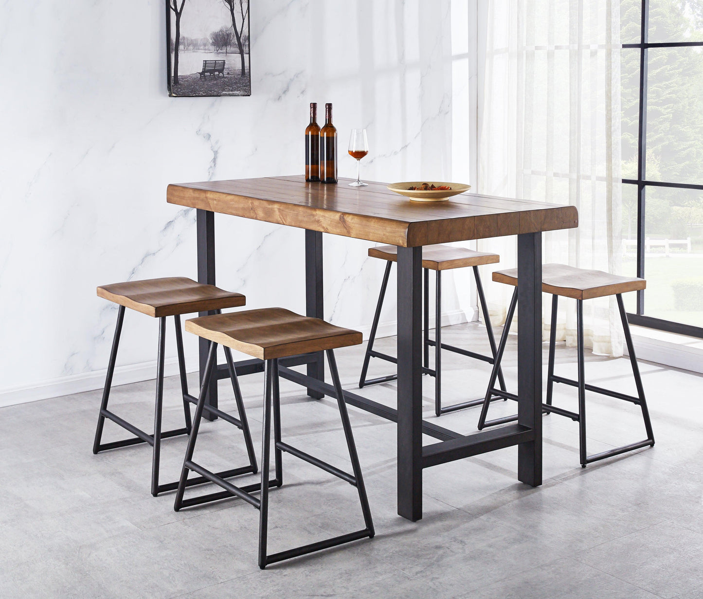 Steve Silver Landon - Counter Stool (Set of 2) - Light Brown LD600CS FredCo