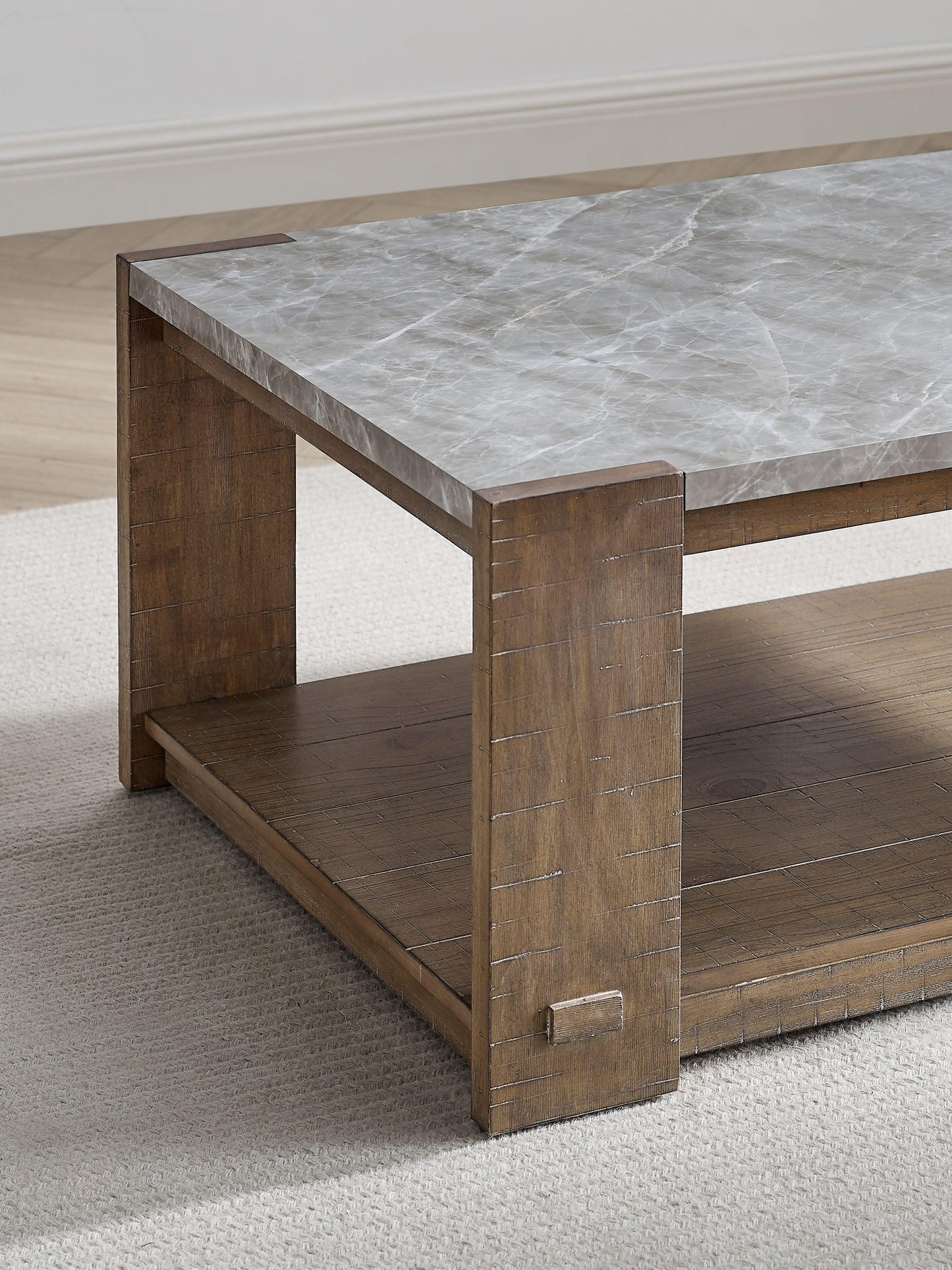 Steve Silver Libby - Sintered Stone Sofa Table - Brown LB100S FredCo