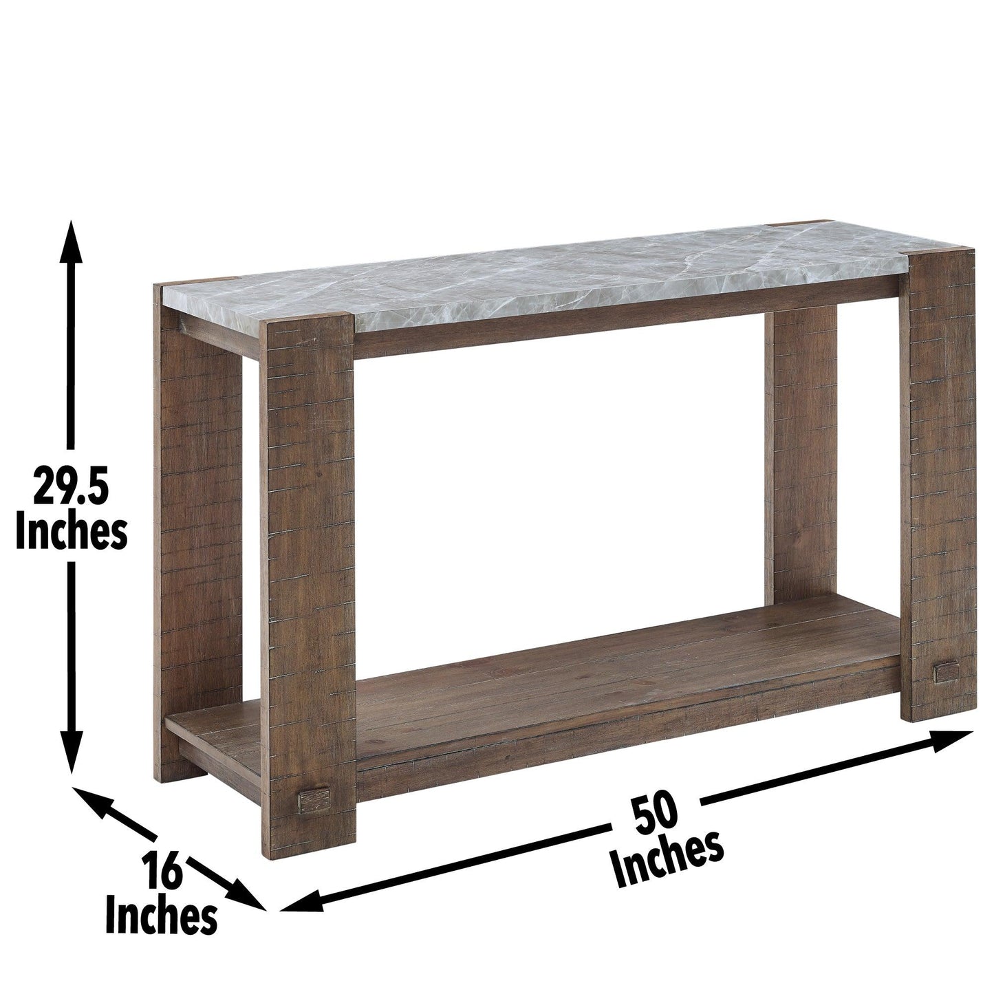Steve Silver Libby - Sintered Stone Sofa Table - Brown LB100S FredCo