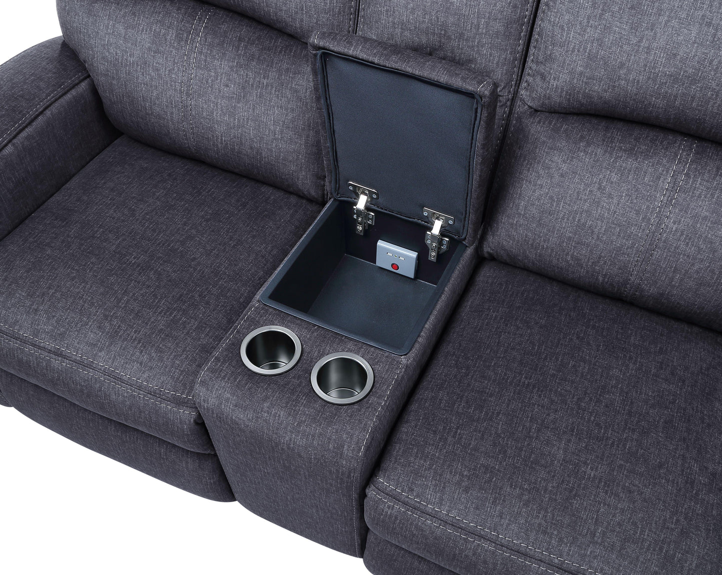 Steve Silver Lovell - Power Console Loveseat - Dark Gray LO5168CLC FredCo