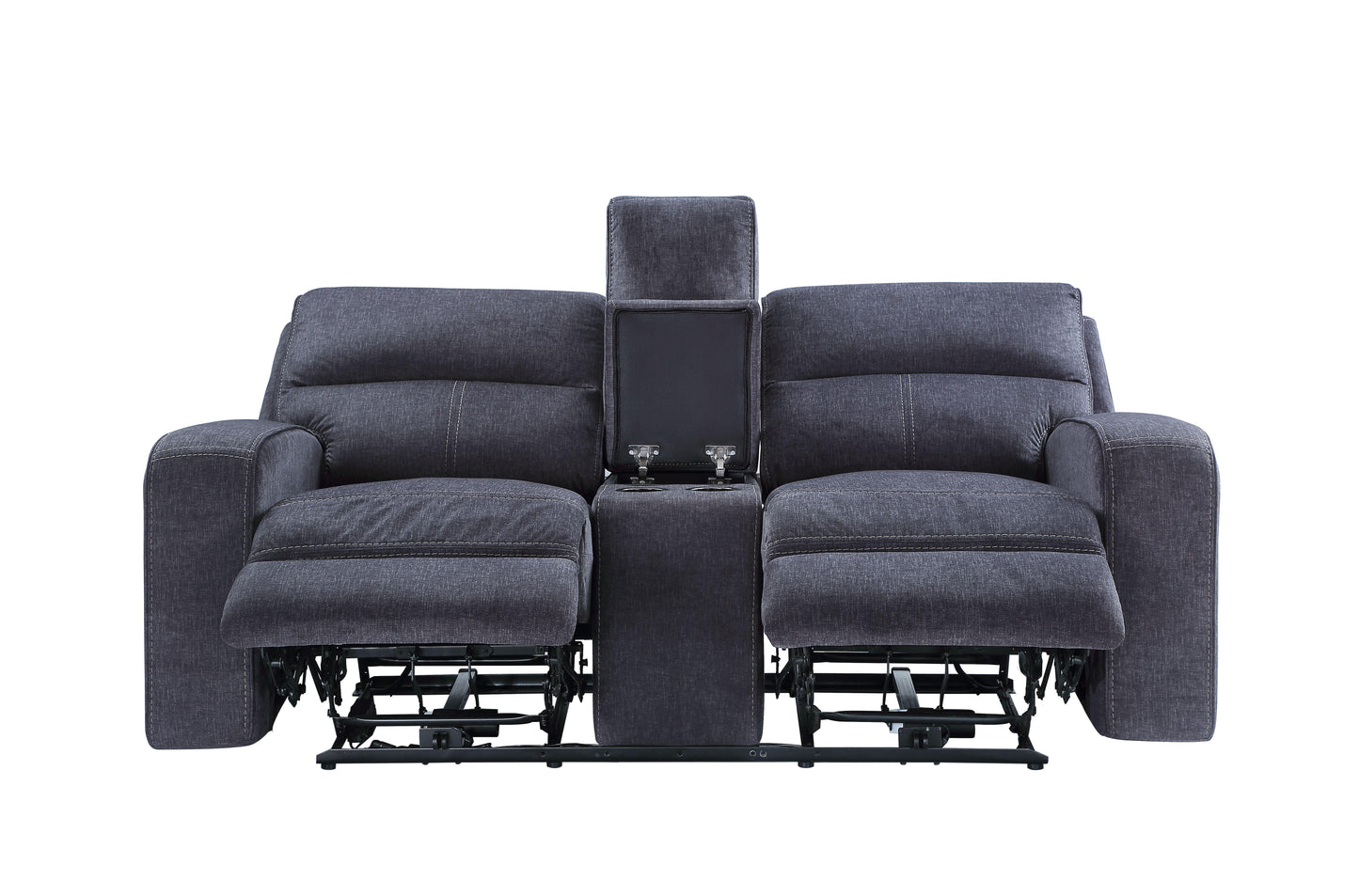 Steve Silver Lovell - Power Console Loveseat - Dark Gray LO5168CLC FredCo