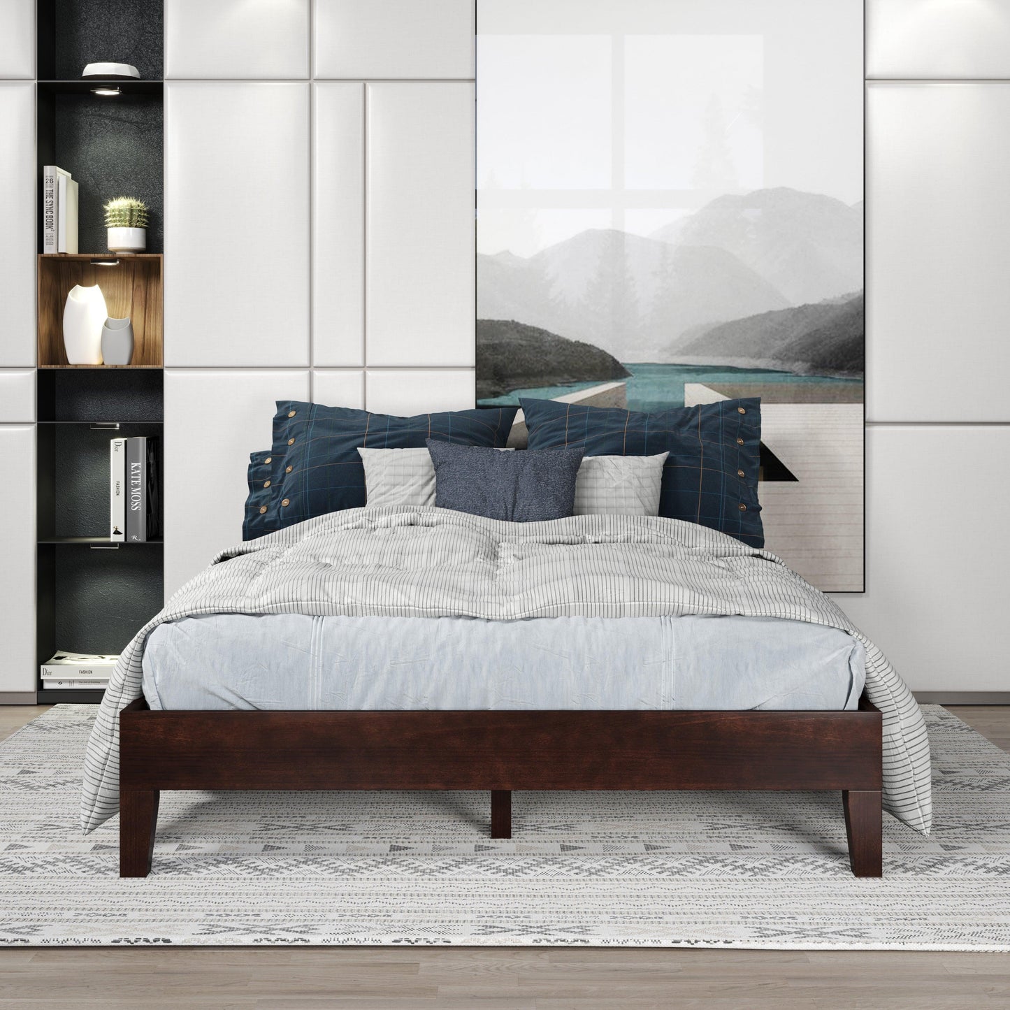 Steve Silver Nix - Full Platform Bed Natural - Dark Brown NIX900FPBN FredCo