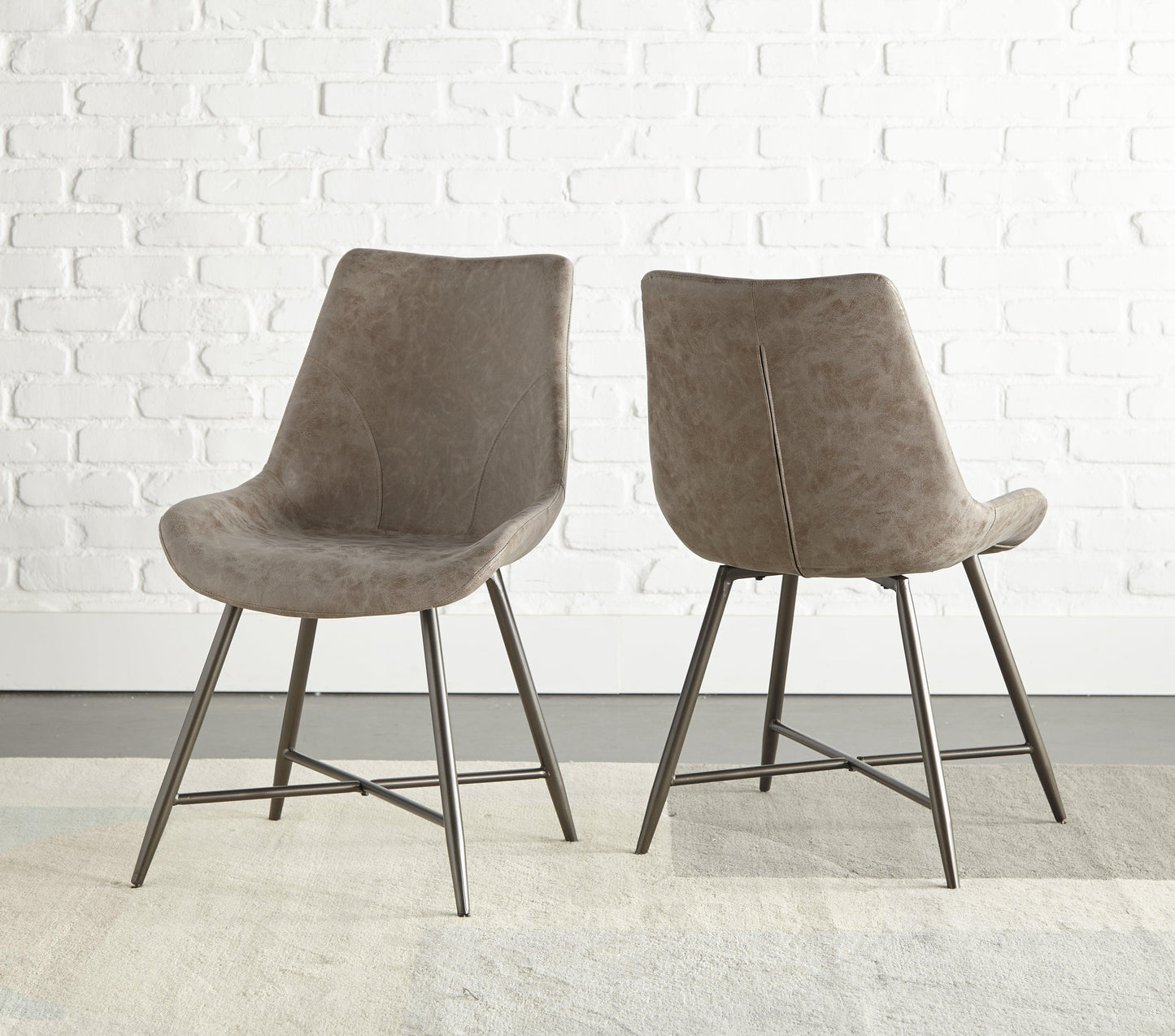 Steve Silver Ramona - PU Side Chair (Set of 2) - Brown RM440SB FredCo