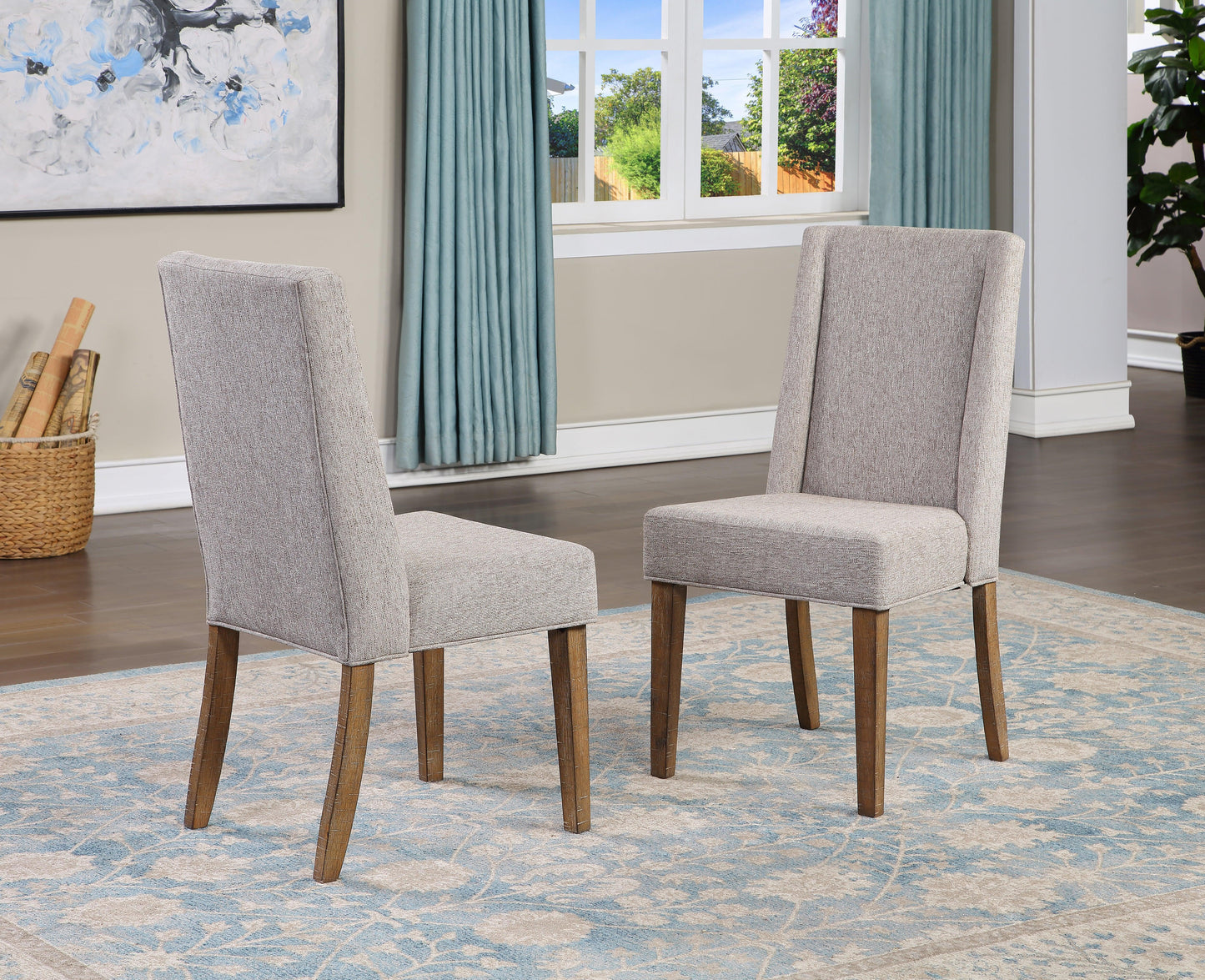 Steve Silver Riverdale - Upholstered Chair (Set of 2) - Dark Brown RV600S FredCo