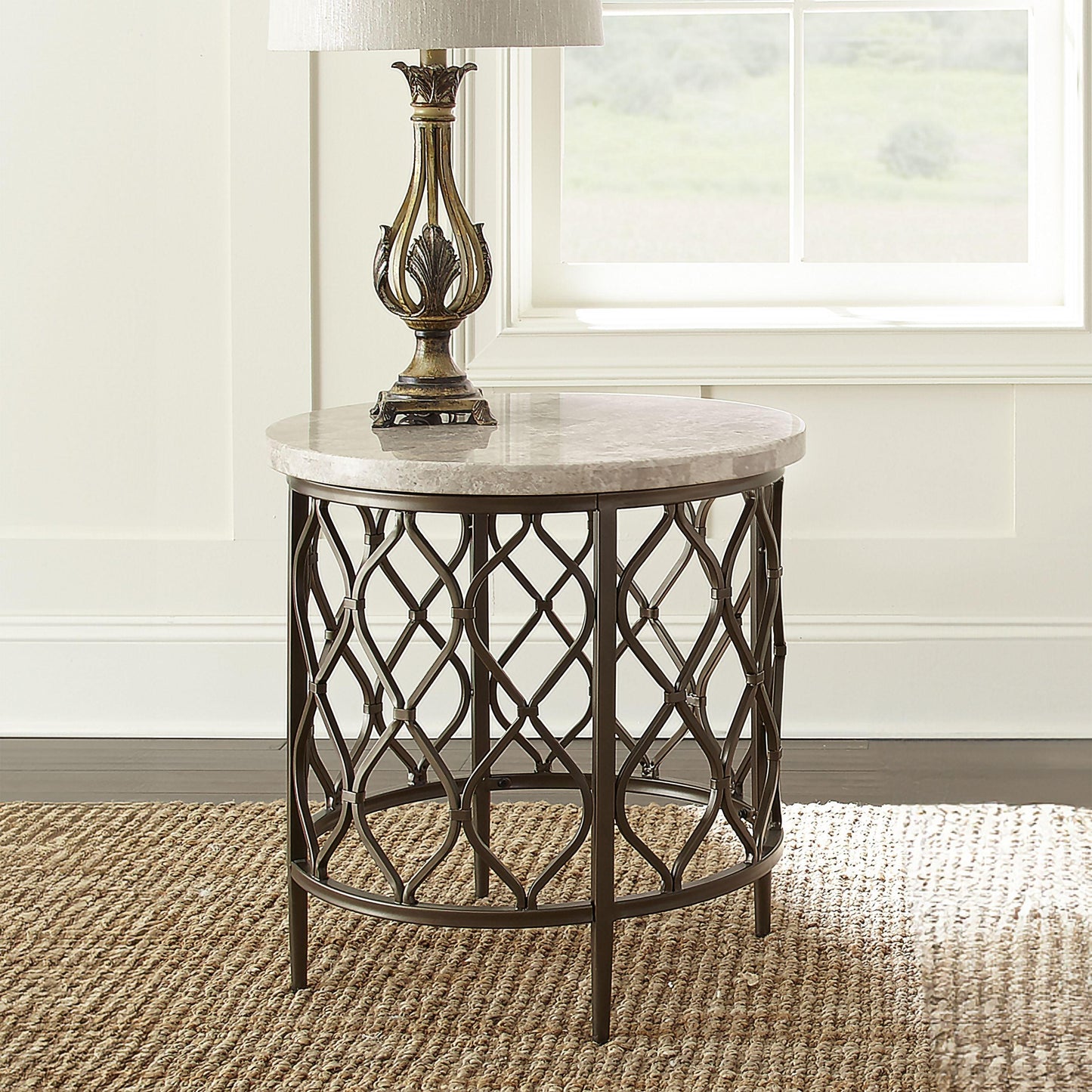 Steve Silver Roland - End Table - White RL100ETBL FredCo