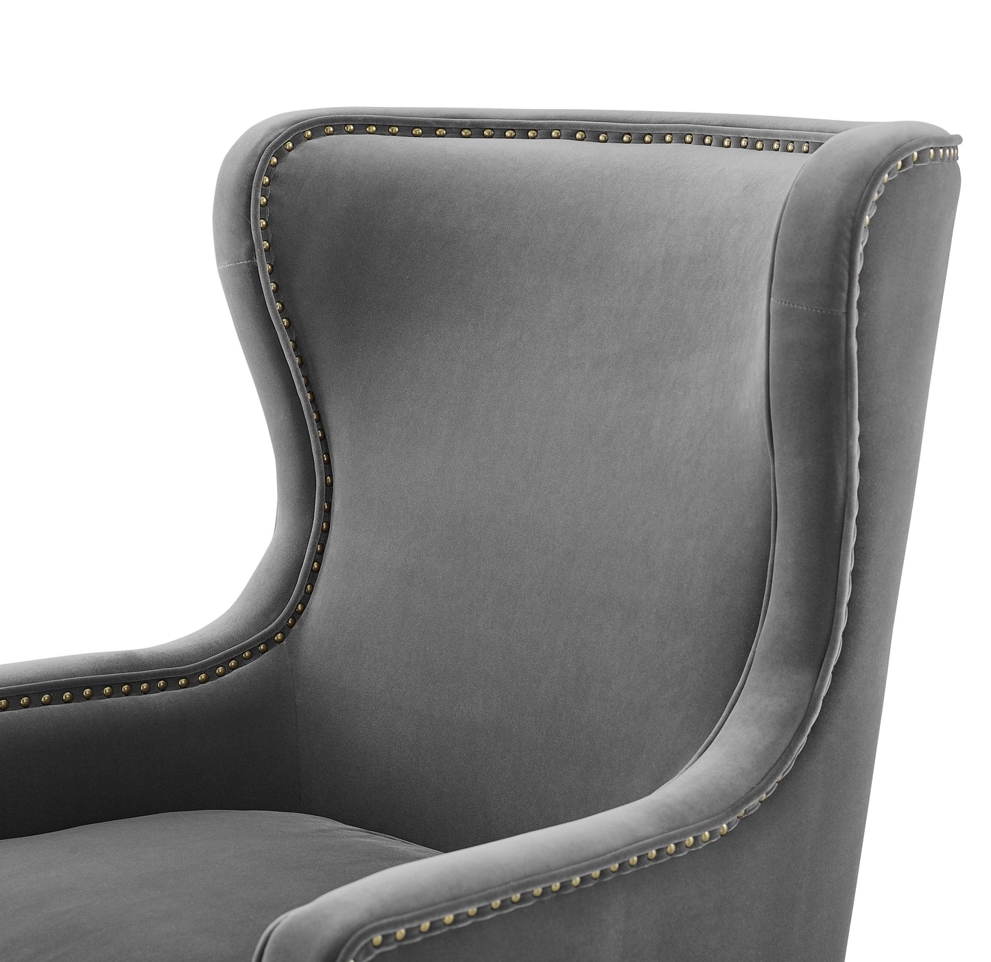 Steve Silver Rosco - Velvet Wingback Chair - Charcoal RC850ACC FredCo
