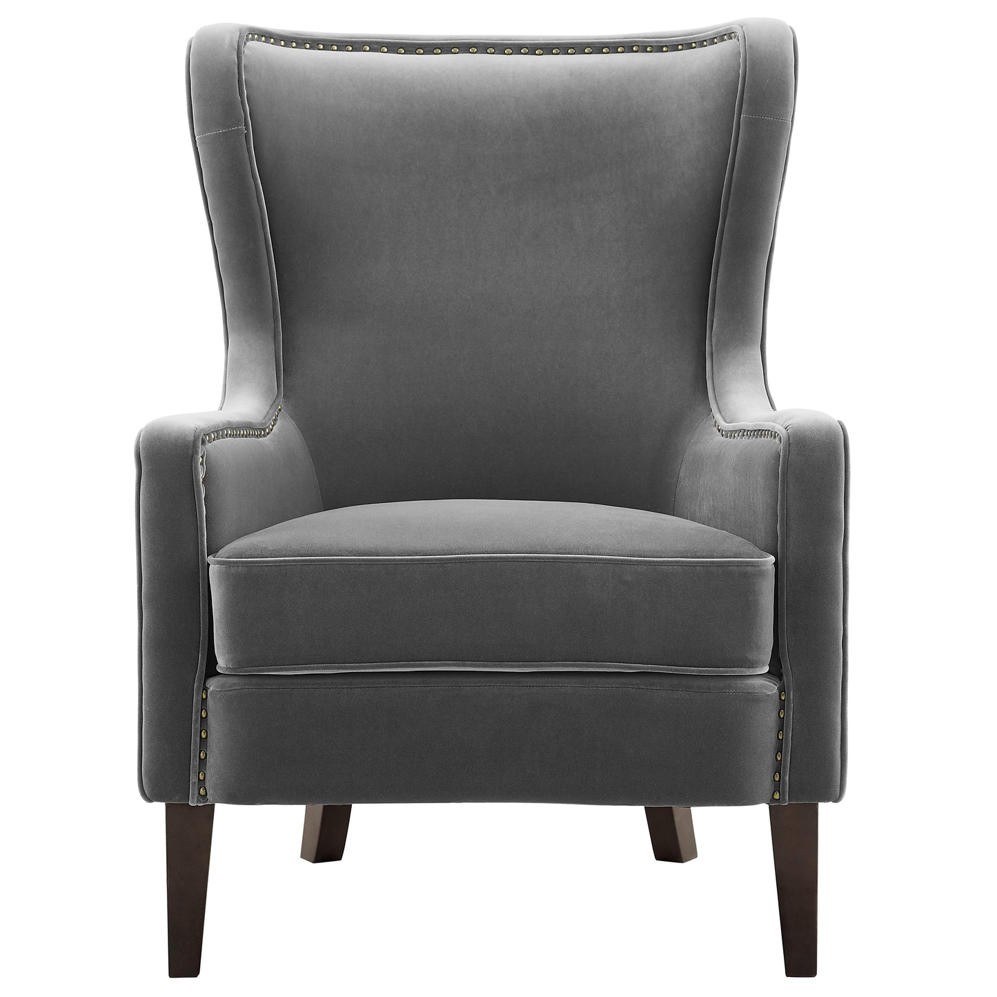 Steve Silver Rosco - Velvet Wingback Chair - Charcoal RC850ACC FredCo