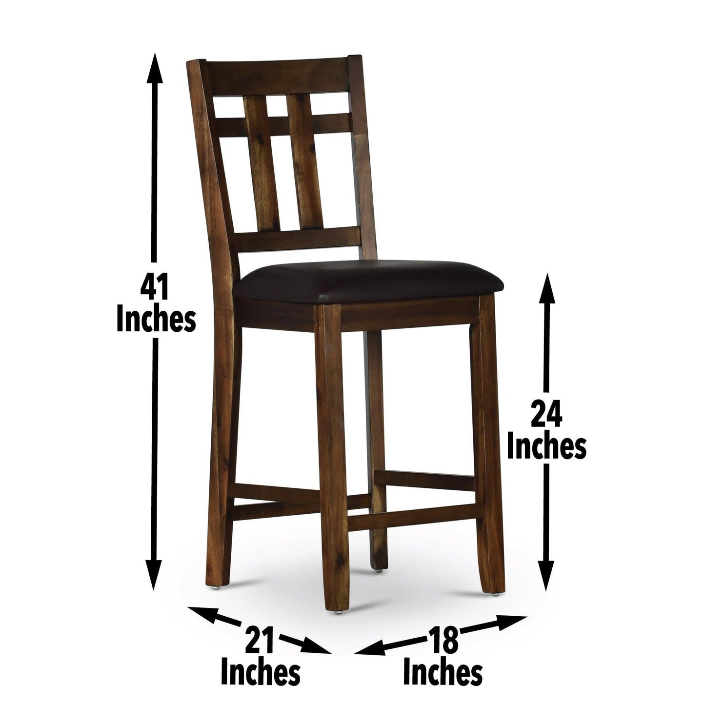 Steve Silver Saranac - Counter Chair (Set of 2) - Dark Brown SA2000CC FredCo