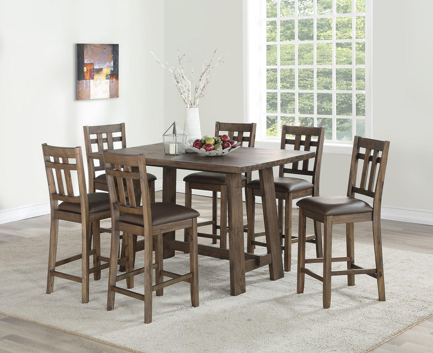 Steve Silver Saranac - Counter Chair (Set of 2) - Dark Brown SA2000CC FredCo