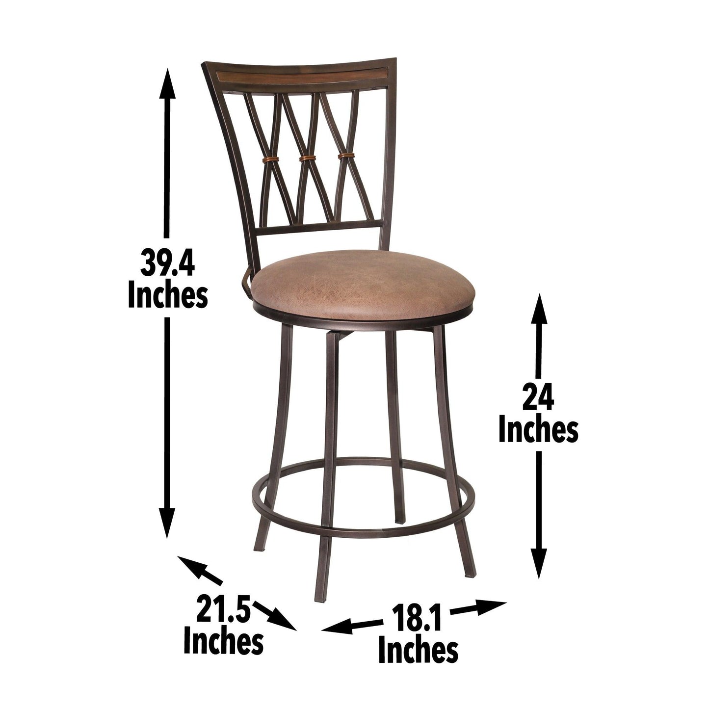 Steve Silver Sedona - Swivel Counter Stool - Dark Brown SDN600CS FredCo