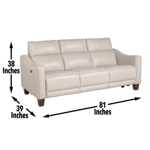 Steve Silver Transitional Dual-Power Leather Reclining Sofa GI850SI FredCo
