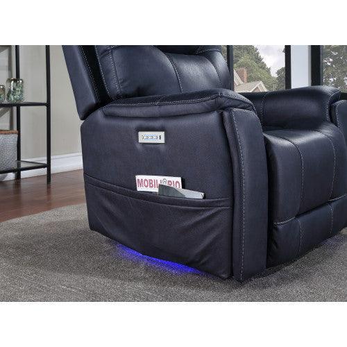 Steve Silver Triple Recliner Dark Blue FredCo