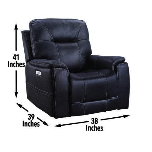 Steve Silver Triple Recliner Dark Blue FredCo