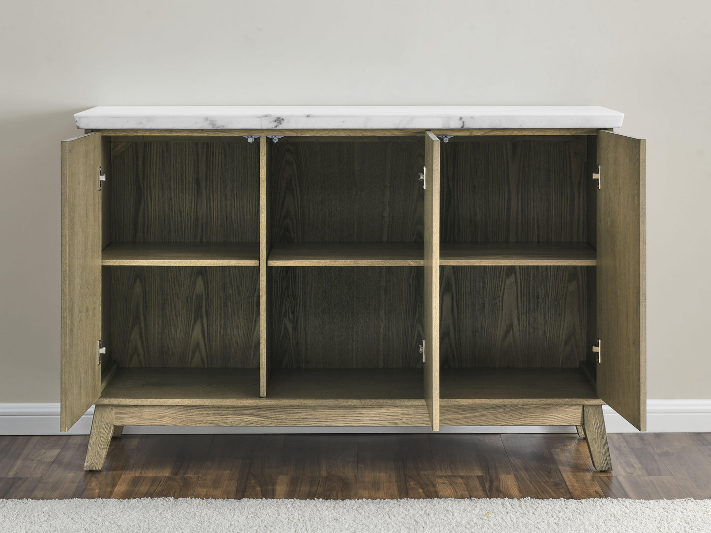 Steve Silver Vida - White Marble Top Server - Dark Brown VD500WSV FredCo