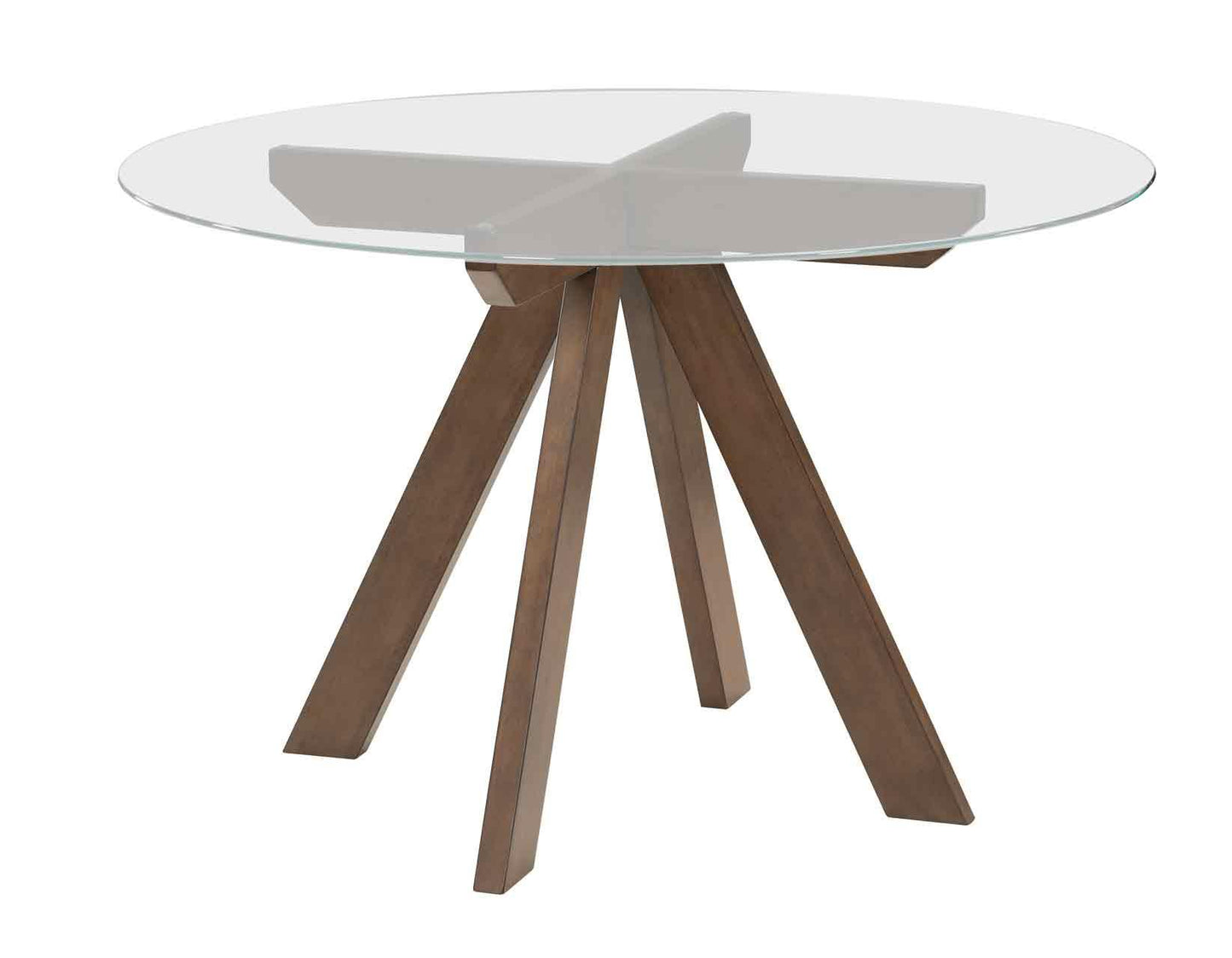 Steve Silver Wade - Table Round Glass Top - Dark Brown WD500TTTB FredCo