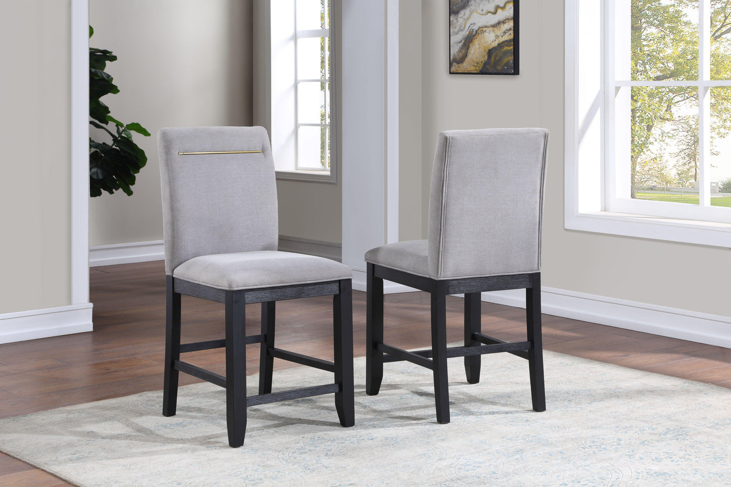 Steve Silver Yves - Counter Chair (Set of 2) - Gray YS500CCG FredCo