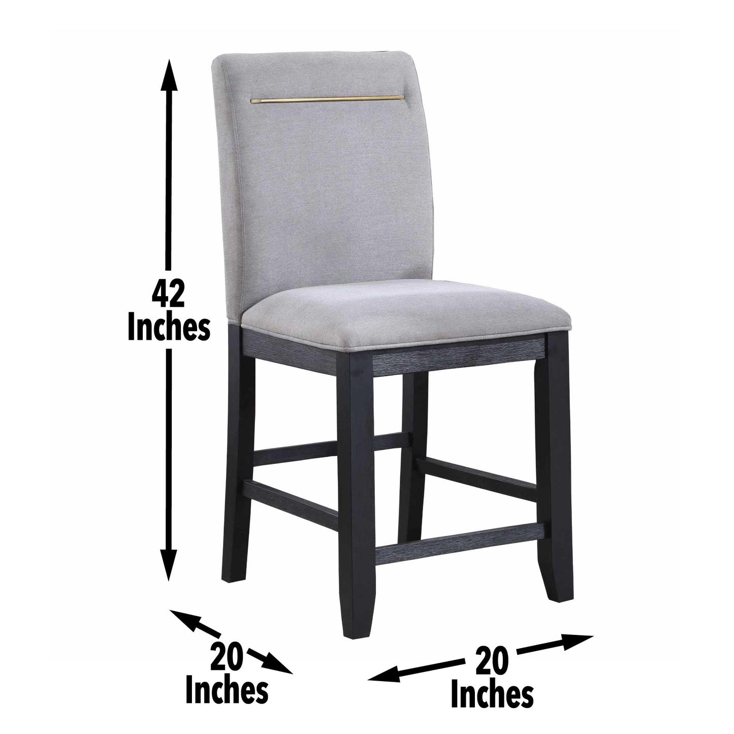 Steve Silver Yves - Counter Chair (Set of 2) - Gray YS500CCG FredCo
