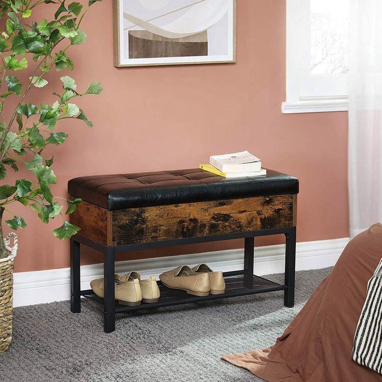 Storage Box Padded Bench FredCo