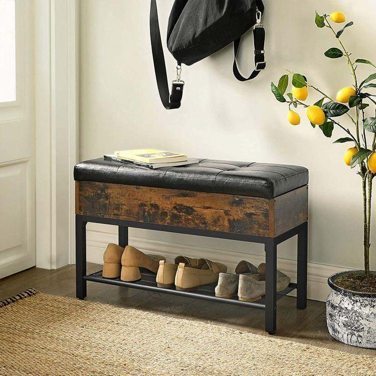 Storage Box Padded Bench FredCo
