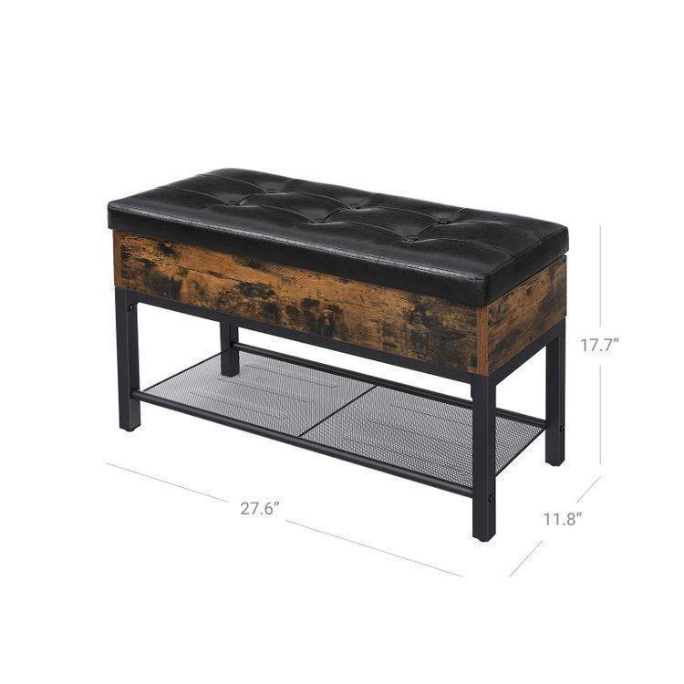 Storage Box Padded Bench FredCo