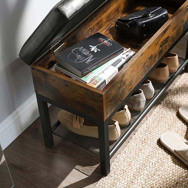 Storage Box Padded Bench FredCo