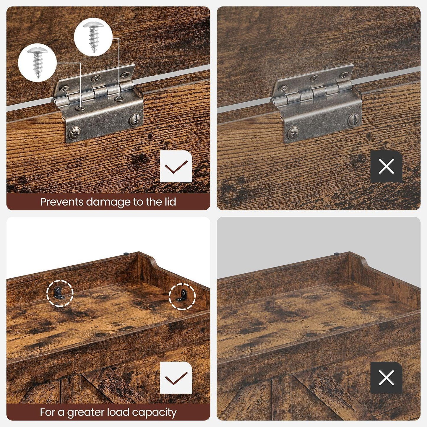 Storage Chest Rustic Brown FredCo