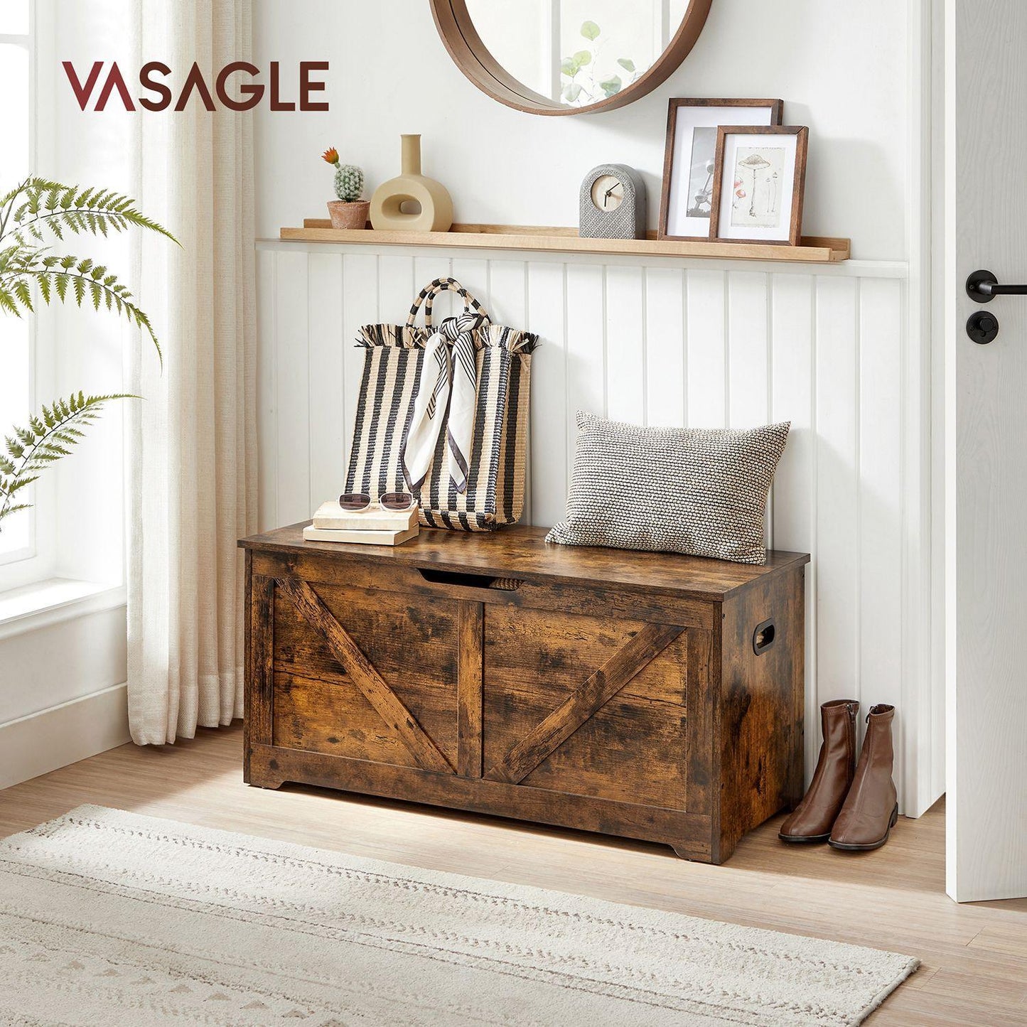 Storage Chest Rustic Brown FredCo