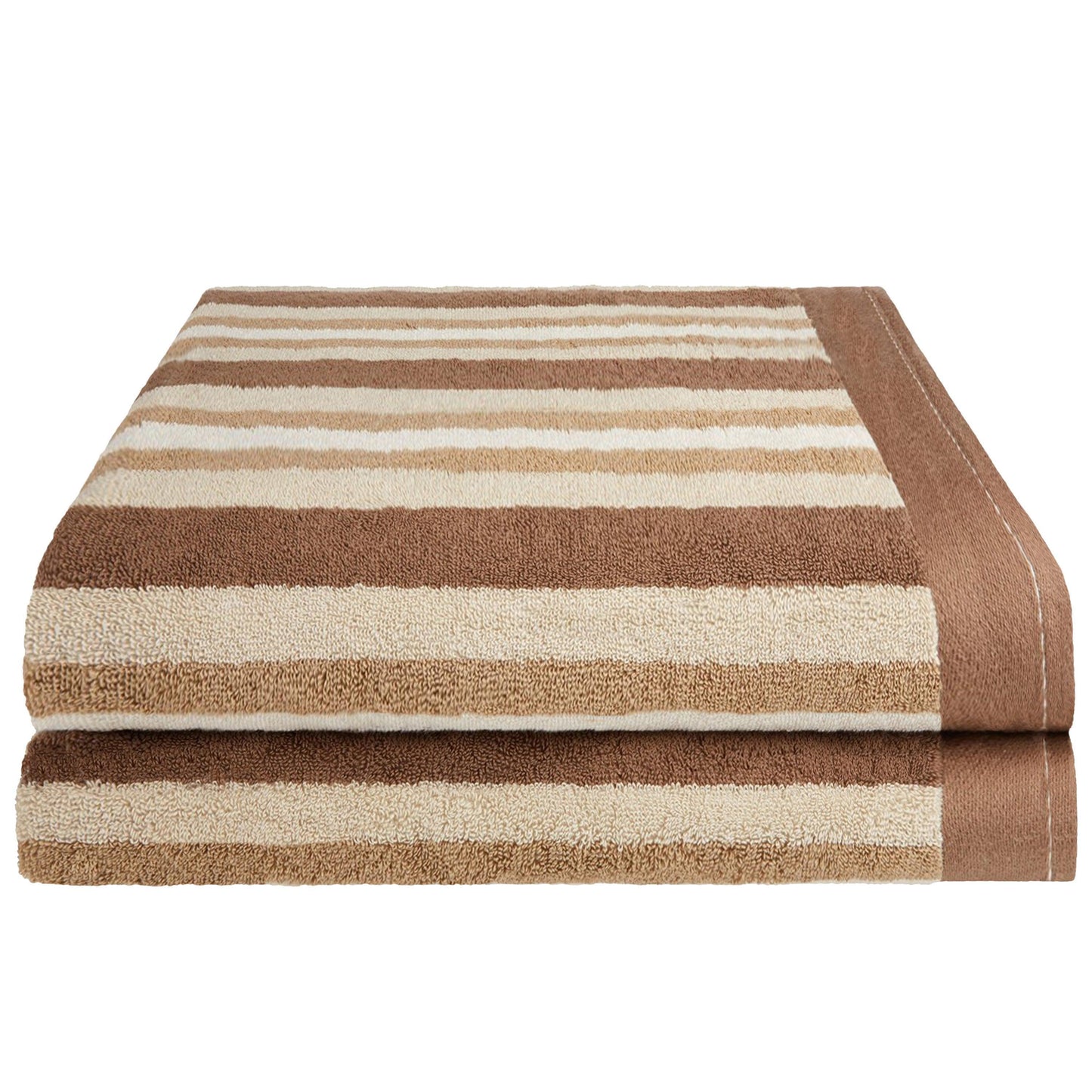 Stripes 100% Combed Cotton 2-Piece Bath Sheet Towels FredCo