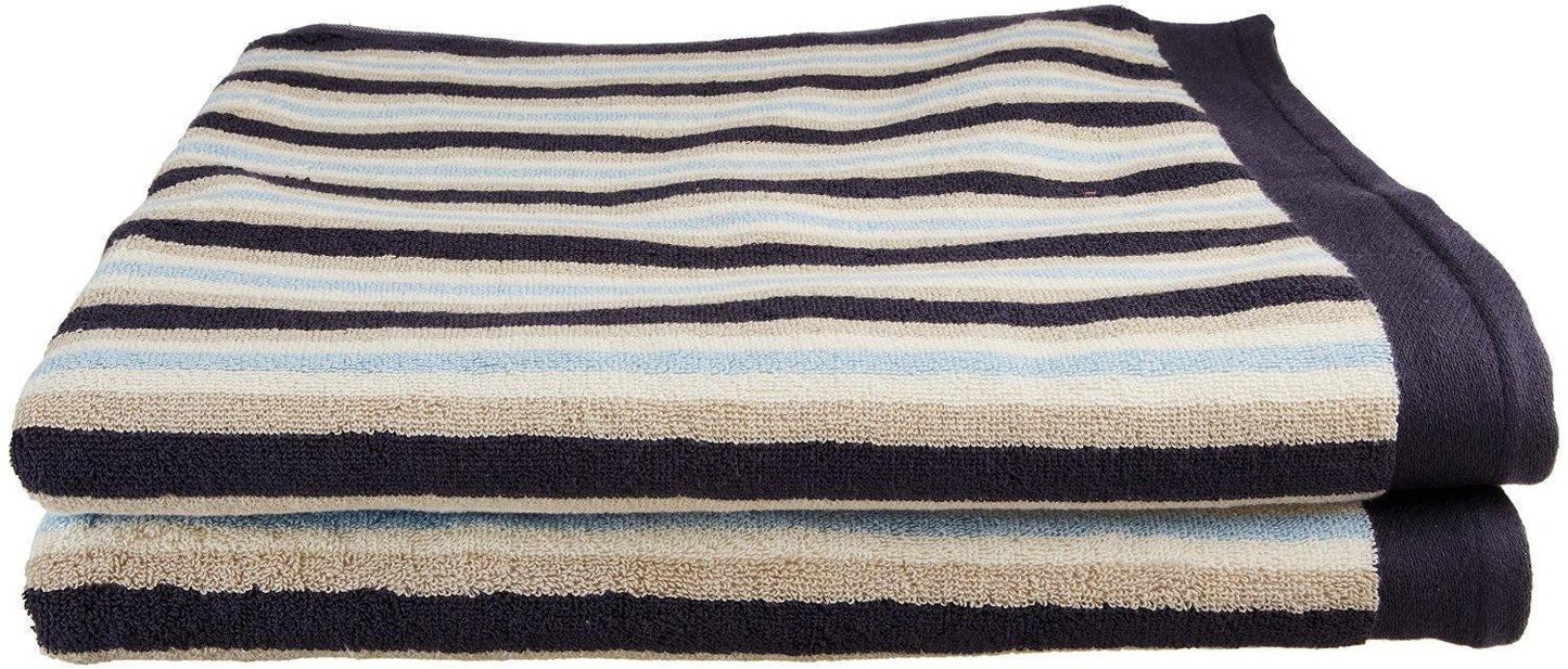 Stripes 100% Combed Cotton 2-Piece Bath Sheet Towels FredCo
