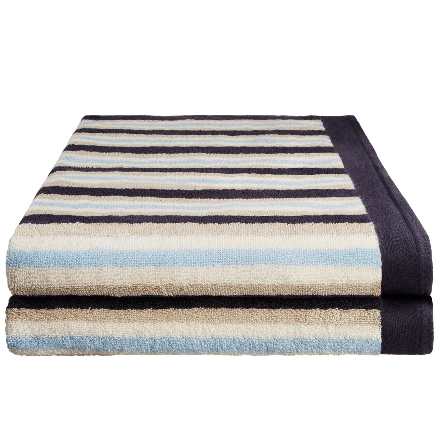 Stripes 100% Combed Cotton 2-Piece Bath Towel Set FredCo