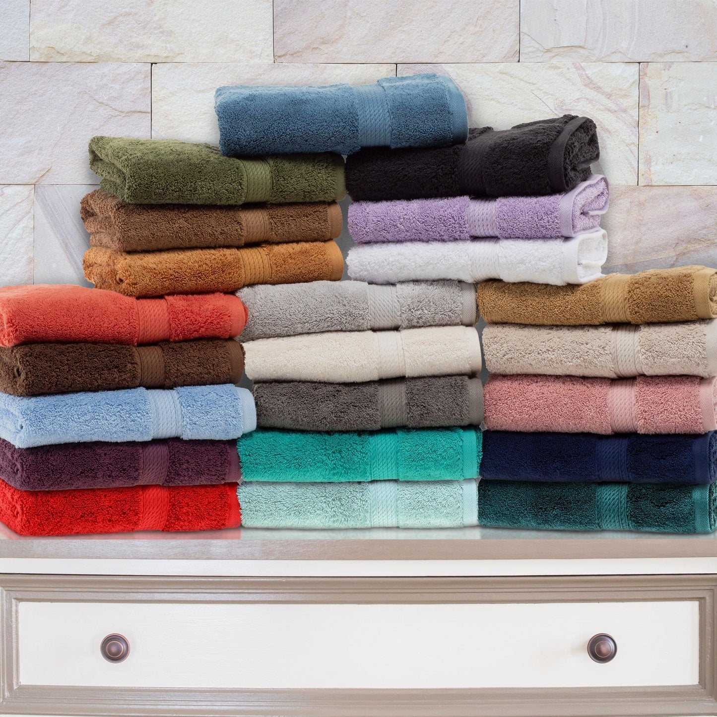 Super Plush and Absorbent Egyptian Cotton 3-Piece Towel Set FredCo