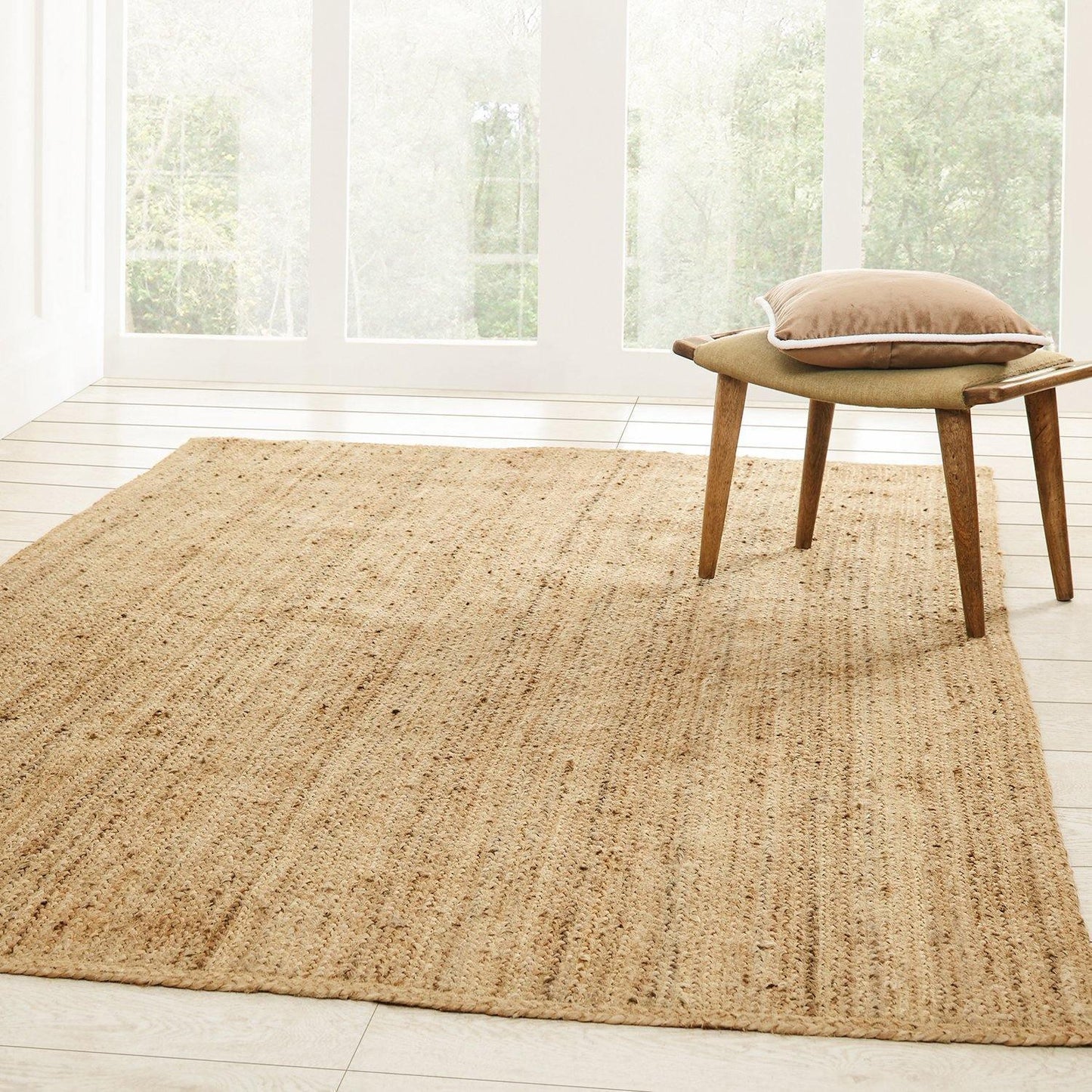 Superior Natural Braided Collection Hand Woven Jute Rug FredCo