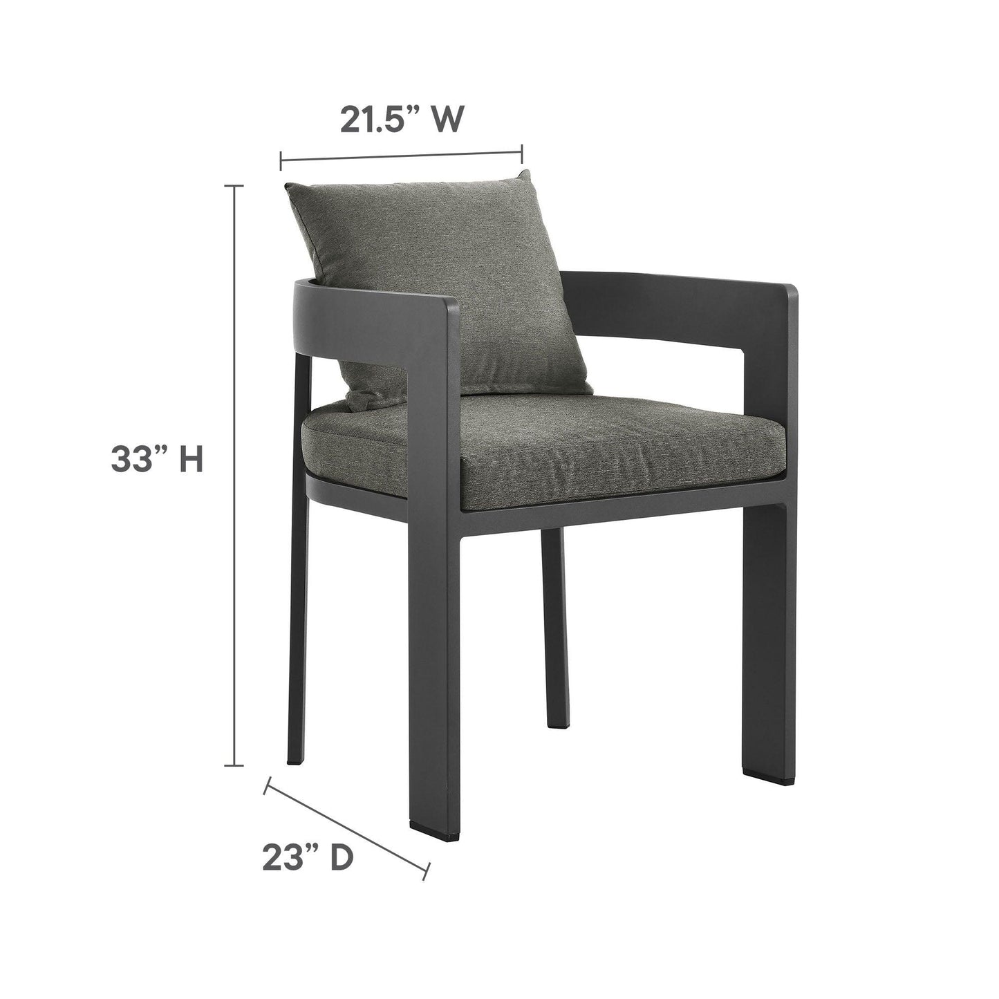 Tahoe Outdoor Patio Aluminum Dining Chair by Modway FredCo