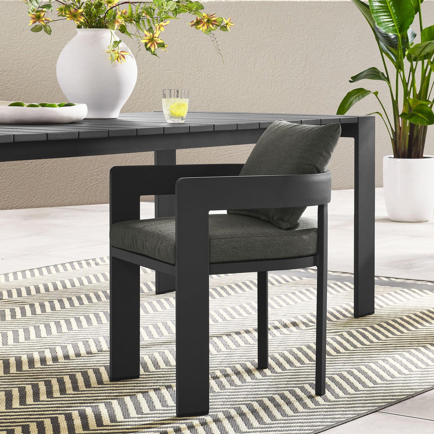 Tahoe Outdoor Patio Aluminum Dining Chair by Modway FredCo