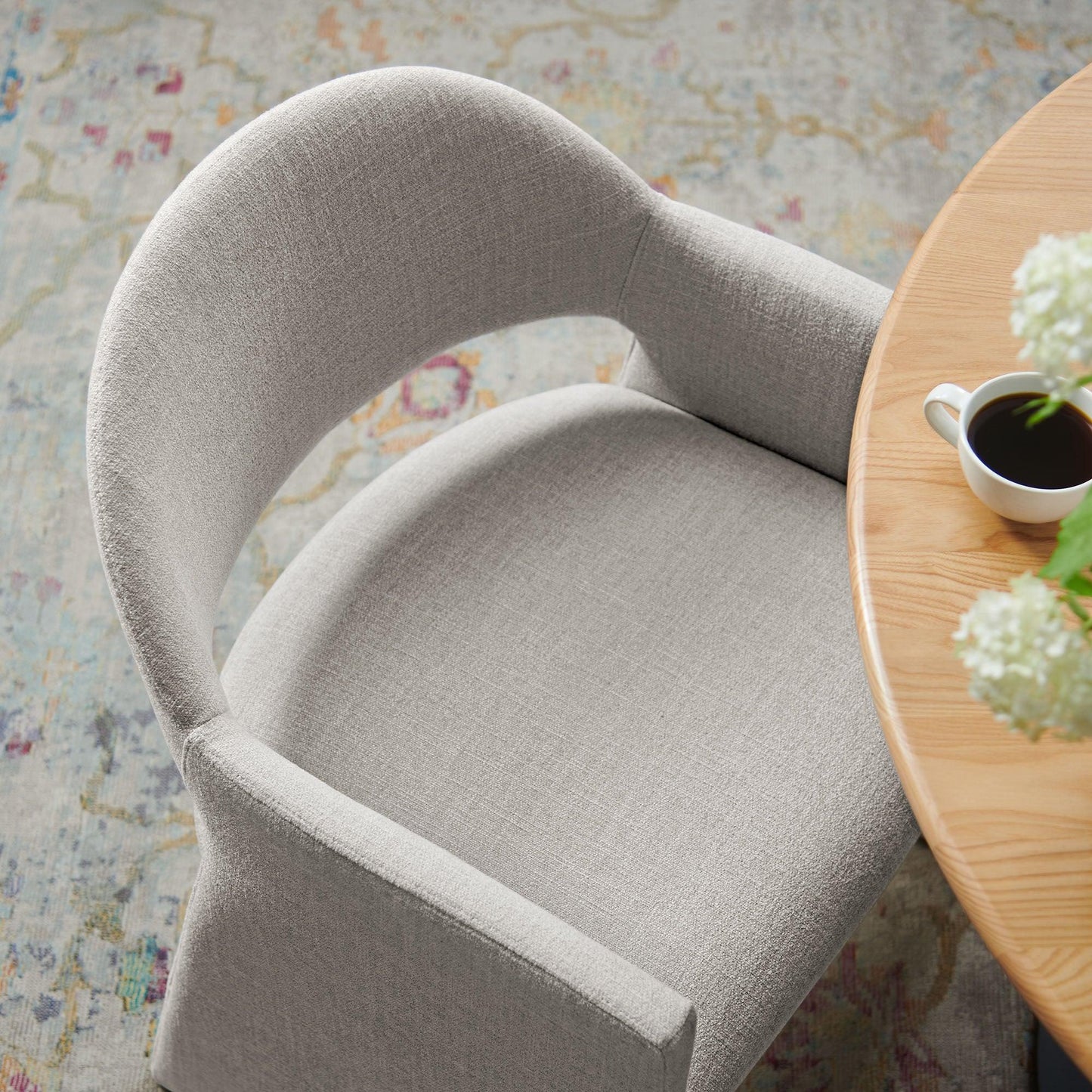 Talia Upholstered Fabric Dining Armchair by Modway FredCo