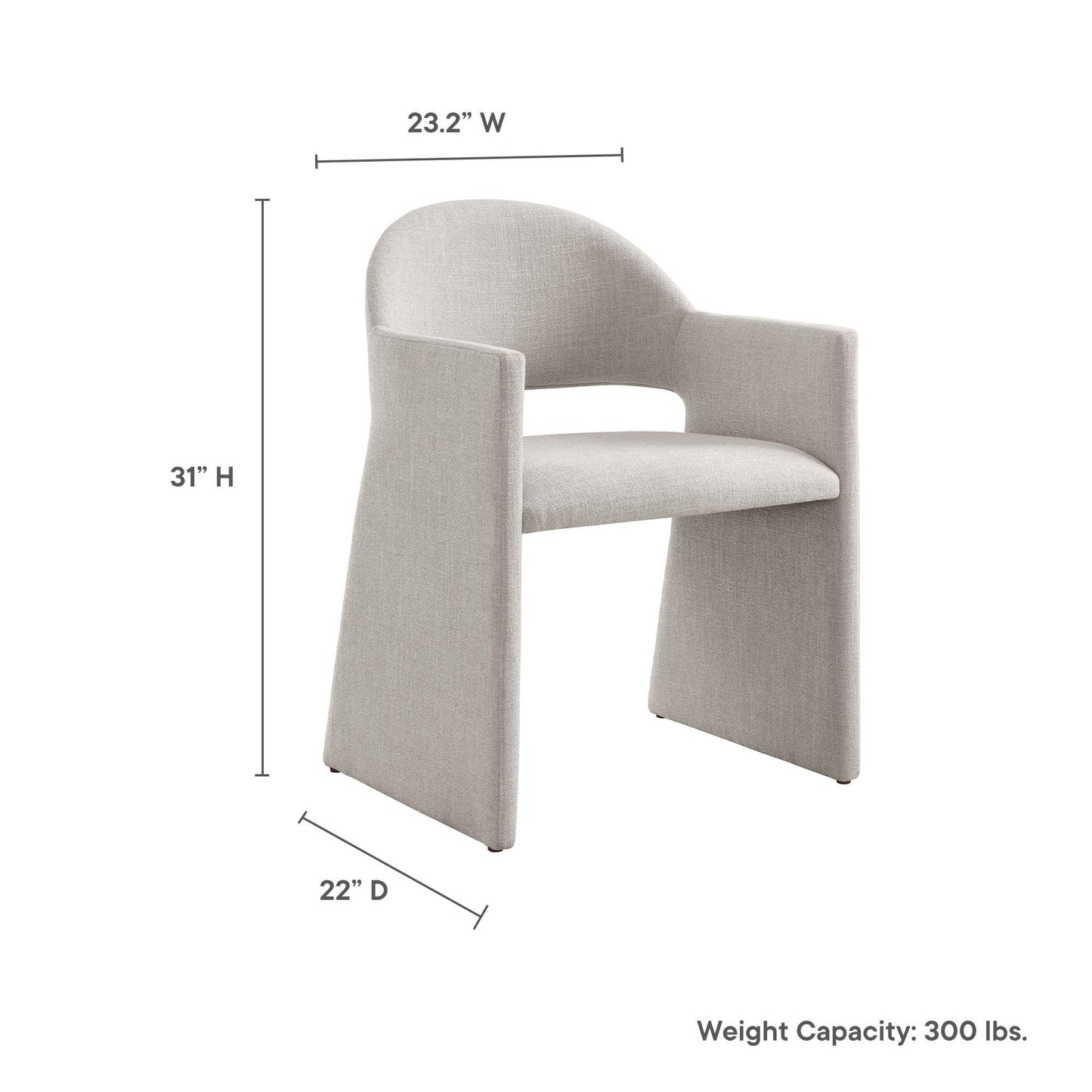 Talia Upholstered Fabric Dining Armchair by Modway FredCo